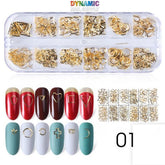 3D Hollow Metal Frame Sequins for Nail Art Design - Part 3 - 12 grids / per box