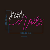 "JUST NAILS" Bright LED Sign for Salon, Spa & Beauty Room Decoration