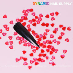 90 pcs Red Resin Heart Shape Charm for Valentine Nails Design (Small Size)