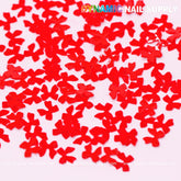 90 pcs Pure Red Resin Bows Charm for Valentine Nails Design