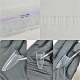 (New 2026) Medium Almond Extension Nail Tips - Half Cover - Box of 500 pcs (Short Stiletto)