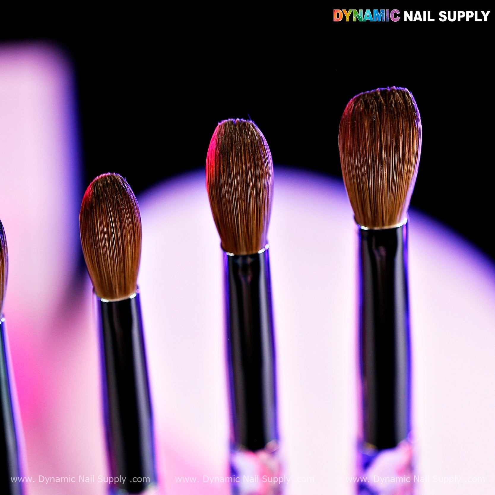 (Clear Handle) Dynamic Pure Kolinsky Hair Brush - (Crimped or Not) for Acrylic Nails Application