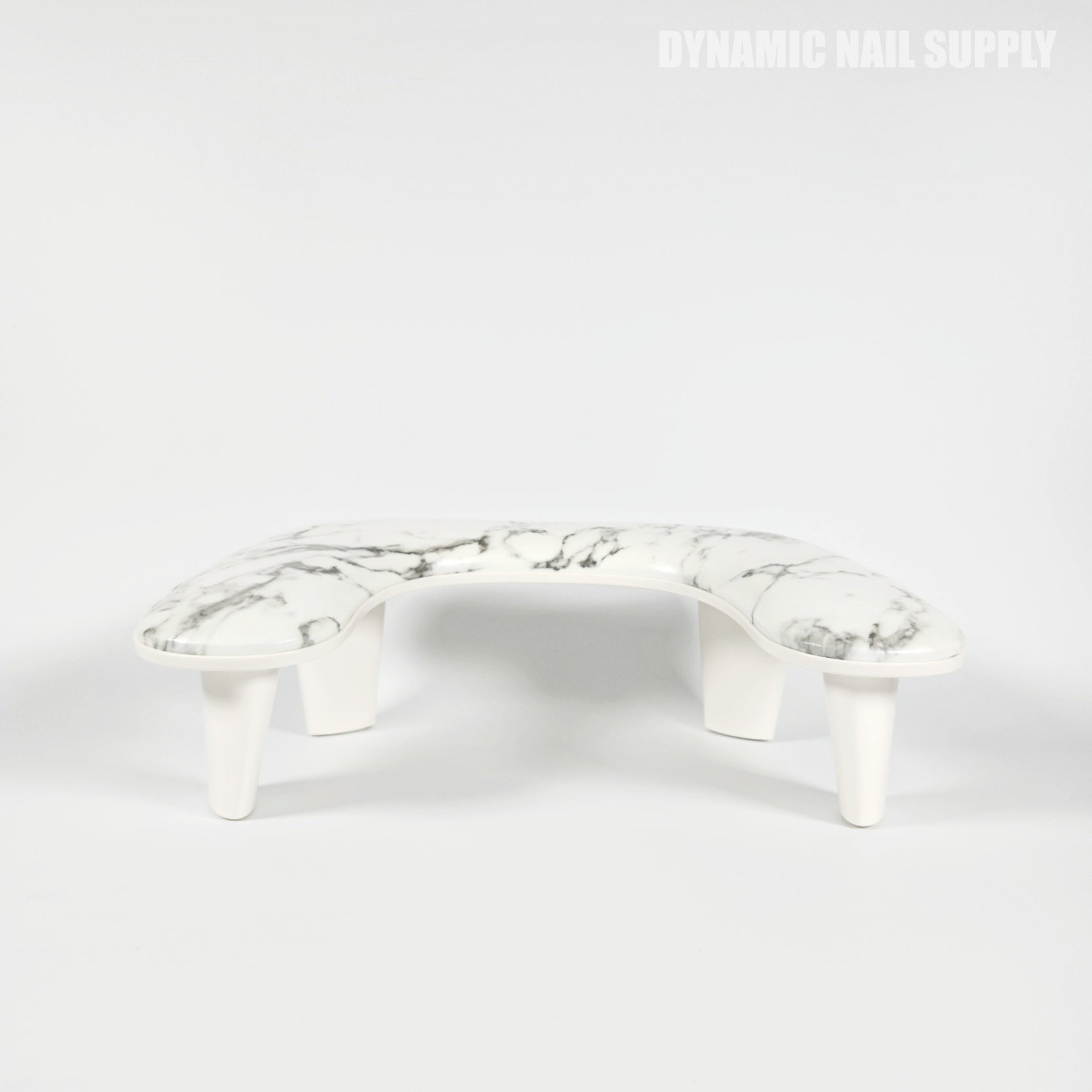 (White Marble) U-SHAPE Microfiber Leather Armrest with Cushion Pillow for Pedicure Manicure (Reposabrazos Para Manicura)