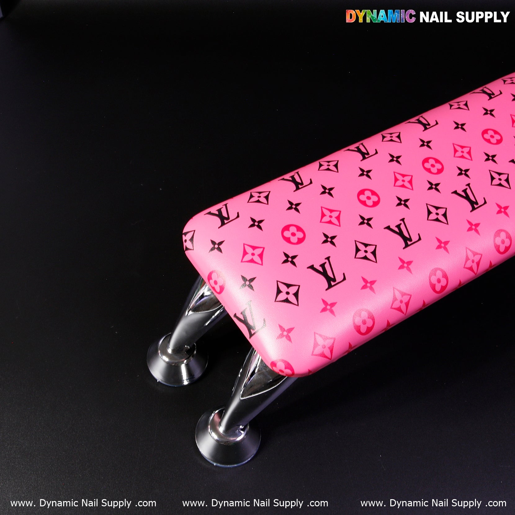 (R017 hotpink LV) Leather Armrest with Cushion Pillow for Pedicure Manicure (Reposabrazos Para Manicura)