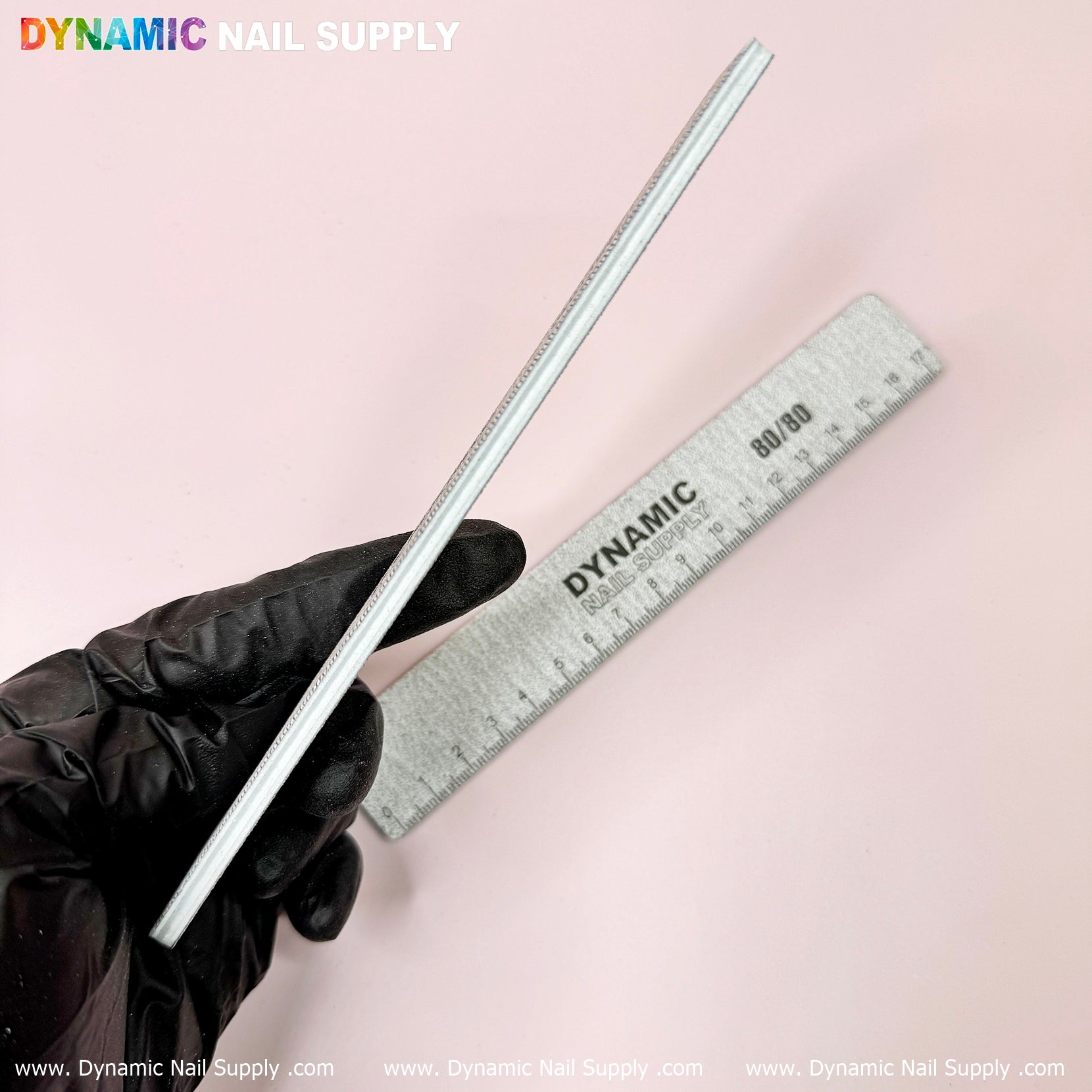 10 pcs Square Nail files Grit 80/80 Professional grade Jumbo size with Hard board (Emery board)
