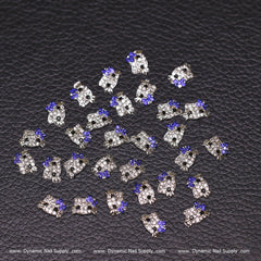 (Royal Blue) 30 pcs Metal Hell0 Kitty Design Nail Charms  (zircon alloy charm)