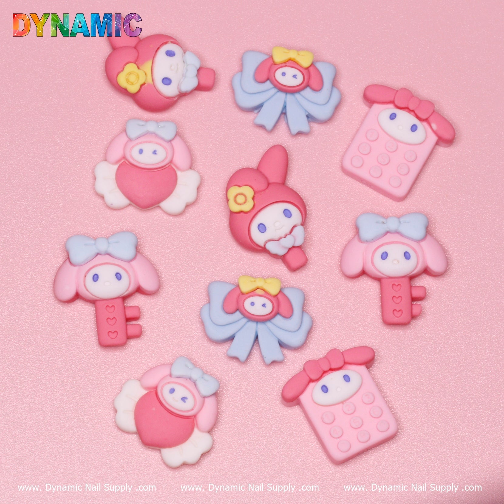 10 pcs Cute Hell0 Kitty Cat Design Nail Charms