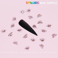 20 pcs Pink Sapphire Heart Charm (Solitaire shape)  for Valentine Nails Design