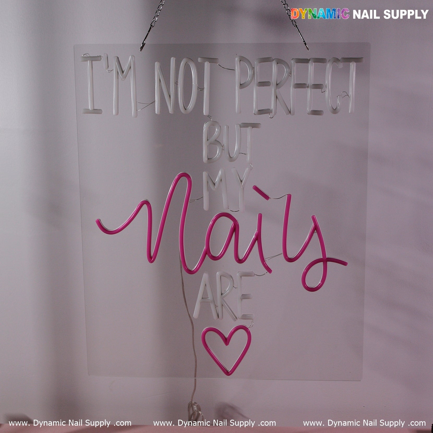 "LOVE NAILS" Bright LED Sign for Salon, Spa & Beauty Room Decor