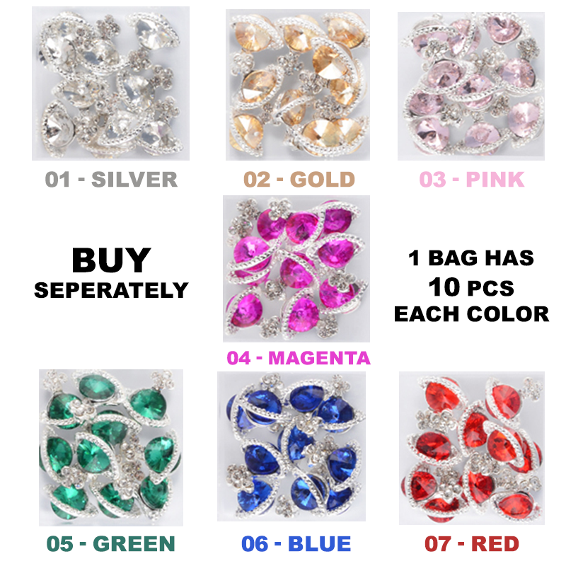 10 pcs Planet Charm for Nails art designer (Global shape charms)
